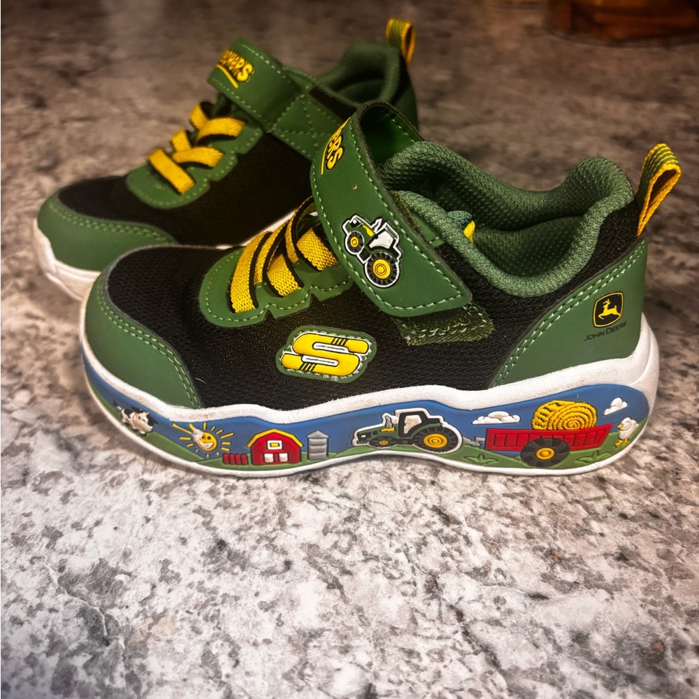 John Deere Green and Yellow Toddler Farm Tractor Shoes
